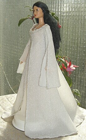 ooak Arwen angel dress for Barbie doll