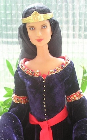 Arwen's mourning gown - ooak Barbie doll dress