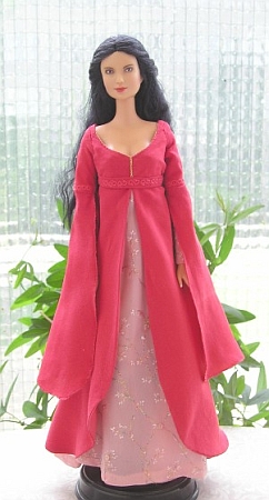 Rose dress - OOAK LOTR dress for Barbie doll