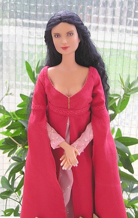 Rose dress - OOAK LOTR dress for Barbie doll