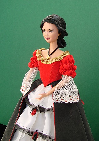 Elena de la Vega z filmu Zorro-tajemná tvář. OOAK Barbie
