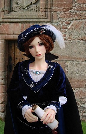 Damir as wizard's messenger - pseudo-renaissance costume for MSD BJD doll