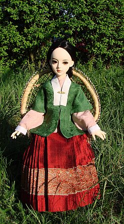 Hanfu - chinese traditional outfit from Ming dynasty for BJD doll MSD size
