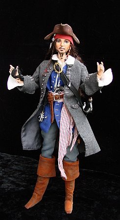 Jack Sparrow - OOAK dollfie panenka