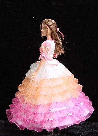 Ball gown of Kaylee from Firefly series for 12" Barbie doll - OOAK