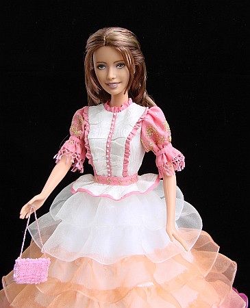 Ball gown of Kaylee from Firefly series for 12" Barbie doll - OOAK