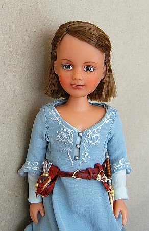 Lucy Pevensie in blue Narnian dress - Chronicles of  Narnia OOAK doll