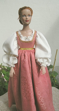 MARGUERITE DE GHENT - OOAK day dress for doll  from Ever After movie
