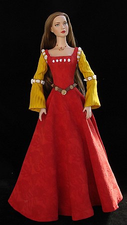 Letopisy Narnie-Princ Kaspian - Zuzana, korunovační šaty pro 16" panenku Tyler od firmy Tonner, OOAK