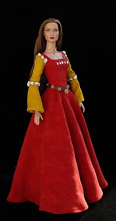 Chronicles of Narnia - 
  Prince Caspian - Susan, coronation dress for 16" doll Tyler by Tonner, OOAK